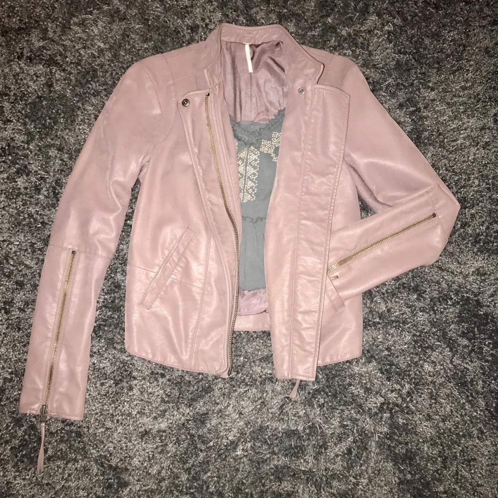 Free People Vegan Faux Leather Jacket